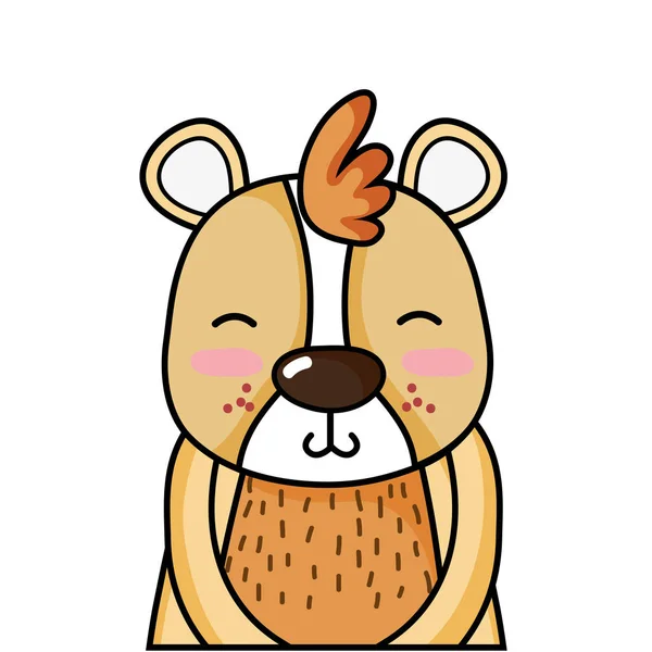 Adorable Sonrisa Oso Animal Salvaje Vector Ilustración — Archivo Imágenes Vectoriales