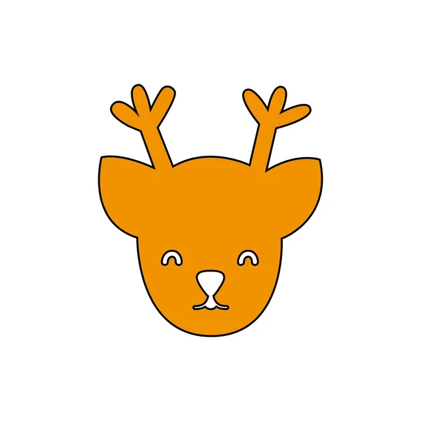 Reindeer Head Decoration Christmas Design Vector Illustration — Stock Vector