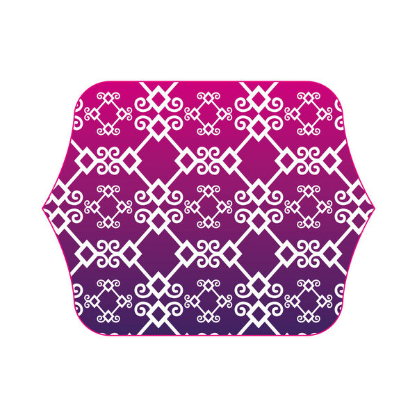 цветовой силуэт прямоугольник с графическим бесшовным оформлением
