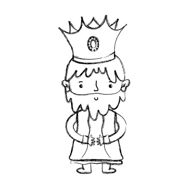 Rey Del Reino Real Tema Imperial Diseño Aislado Ilustración Vectorial — Archivo Imágenes Vectoriales