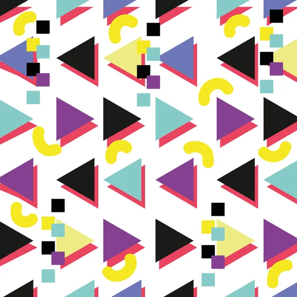 Geometrischer Memphis Stil Mit Abstrakter Hintergrundvektorillustration — Stockvektor