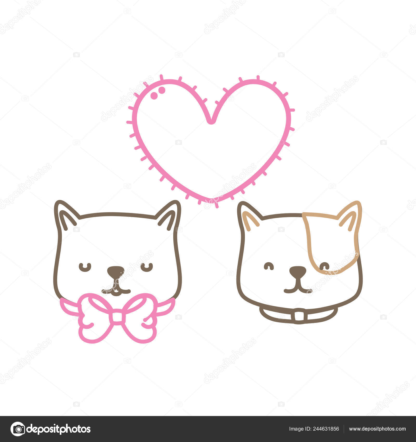 Chat Dessin Anime Animaux Animal Chaton Theme Isole Design Illustration Image Vectorielle Stockgiu C