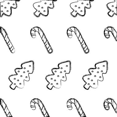 kurabiye ve tatlı baston arka plan vektör çizim şekil