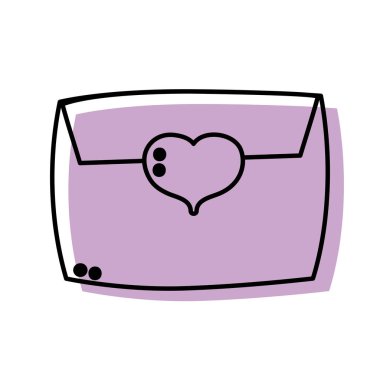 Aşk, tutku ve romantik Tema izole tasarım vektör çizim kartı