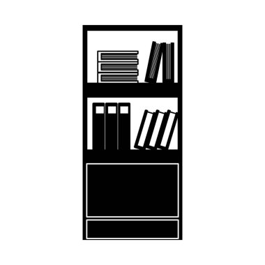 kontur eğitim kitaplık kitaplar ve klasör belgeler vektör çizim ile