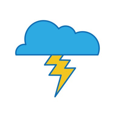 gök gürültüsü doğal hava gökyüzü vektör çizim ile bulut