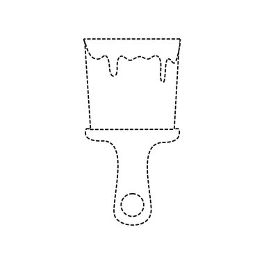 noktalı şekil fırça aracı tasarlamak vektör Evi boyamak için