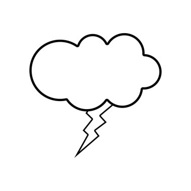 satır moda bulut gök gürültüsü sanat stil vektör çizim ile