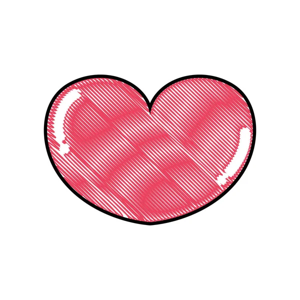 Tarty Pasja Serce Znak Miłość Projekt Ilustracji Wektorowych — Wektor stockowy