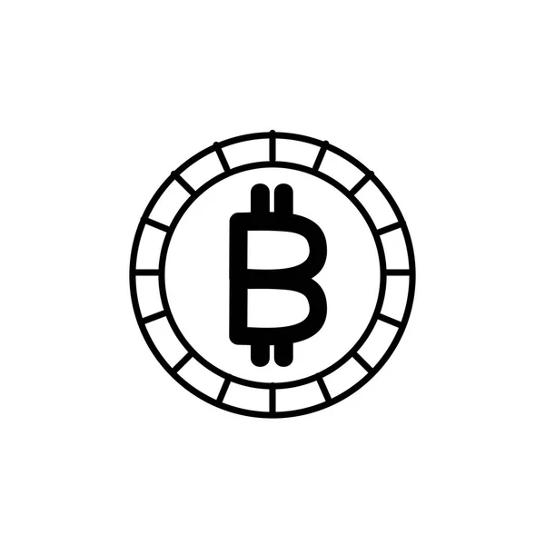 Bitcoin Banque Argent Thème Marché Conception Isolée Illustration Vectorielle — Image vectorielle