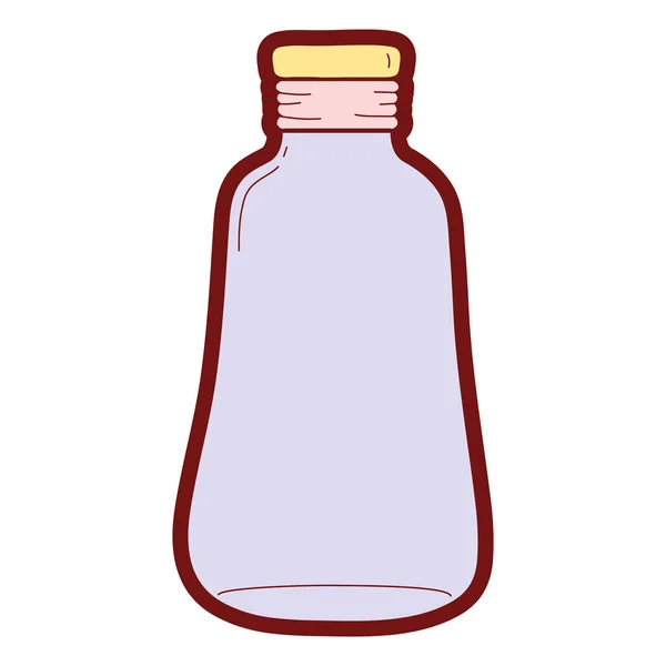 Lijn Kleur Lange Mason Jar Behouden Decoratie Vectorillustratie — Stockvector