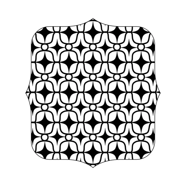 Silhouette Quadrat Mit Muster Grafik Nahtlosen Hintergrund Dekoration Vektor Illustration — Stockvektor