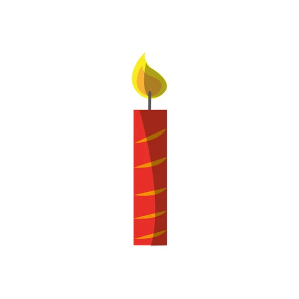Candle Fire Celebration Decoration Design Vector Illustration — Stock Vector