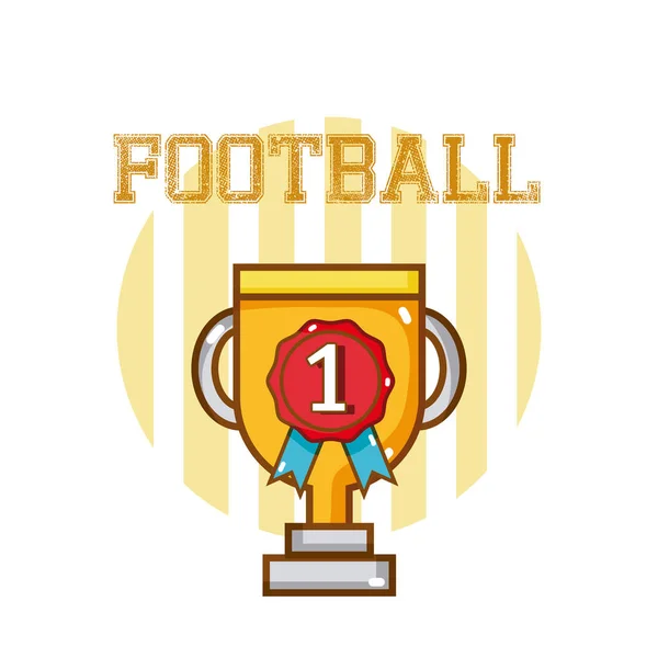 Coppa Trofeo Football Americano Disegno Grafico Illustrazione Vettore — Vettoriale Stock