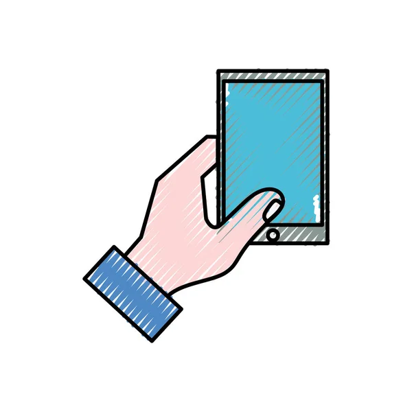 Smartphone Technologie Gadget Appareil Thème Électronique Conception Isolée Illustration Vectorielle — Image vectorielle