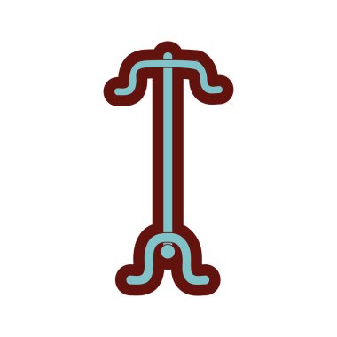 tam renkli kat raf elbise askısı vektör çizim nesnesine