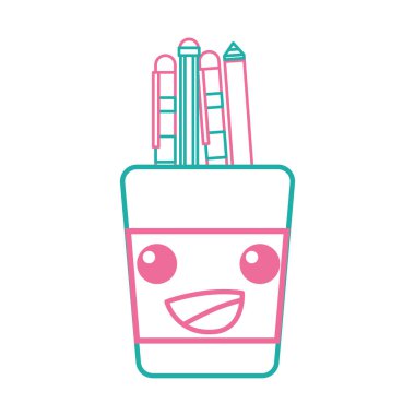 renkli mutlu araçları kawaii karikatür vektör çizim Kupası