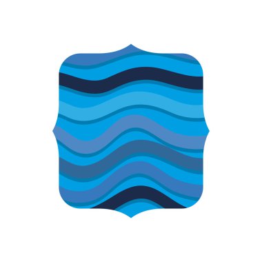 okyanus dalgaları arka plan vektör çizim ile kare şekli