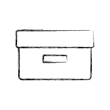 Şekil iş kutusu paketi nesne tasarım vektör çizim