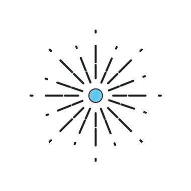 rendelenmiş doğal sunburst ile soyut ray tasarlamak vektör