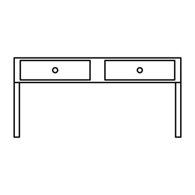 satır ahşap resepsiyon ile çekmeceler nesne tasarlamak vektör