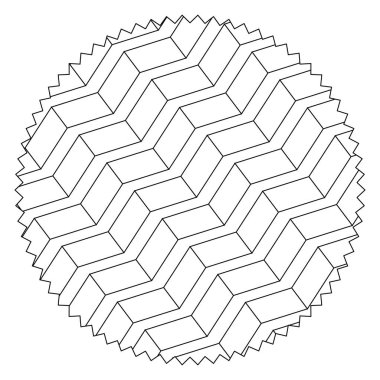 çizgi daire desen geometrik şekiller arka plan dekorasyon vektör çizim ile
