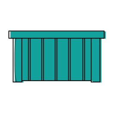 renk ofis ahşap Resepsiyon nesne tasarlamak vektör