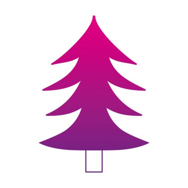 renk siluet doğal çam ağacı gövde tasarımı vektör çizim ile