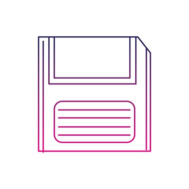 renkli retro disket teknoloji veri bilgi vektör çizim ile