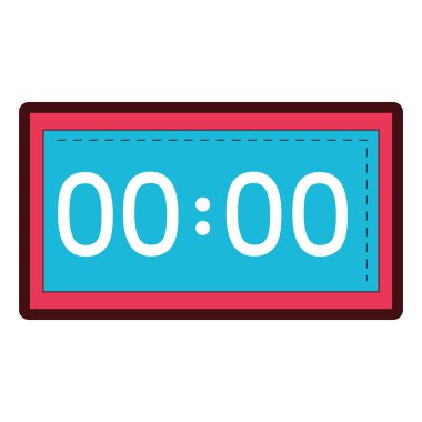 çizgi rengi spor saat nesne rekabet ekipman vektör çizim