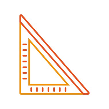 vektör çizim çalışmaya siluet kare cetvel okul aracı