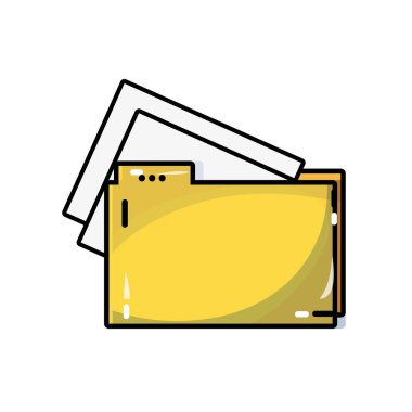 dosya klasör belgeler ile bilgi vektör çizim kağıtları