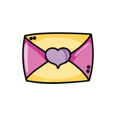 Aşk, tutku ve romantik Tema izole tasarım vektör çizim kartı