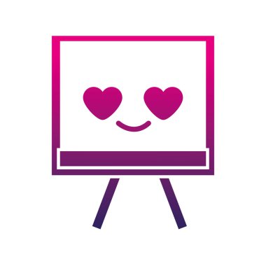 siluet şirin ve aşk kurulu nesne kawaii vektör çizim içinde