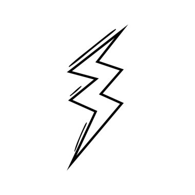 uyarı vektör çizim uyarı satırı gök gürültüsü sembolü simgesi