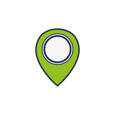 hedef seyahat sembole yer keşfetmek vektör çizim