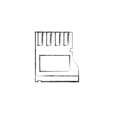 Mikro sd bellek veri teknoloji vektör çizim şekil