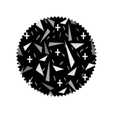 gri tonlamalı daire geometrik grafik stili arka plan vektör çizim ile