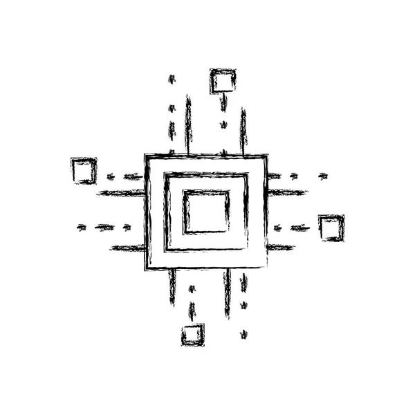 Forma Cuadrada Del Tema Geométrico Abstracto Diseño Aislado Ilustración Vectorial — Archivo Imágenes Vectoriales