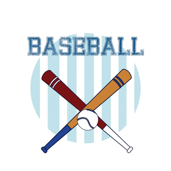Бейсбольные Летучие Мыши Векторный Графический Дизайн — стоковый вектор