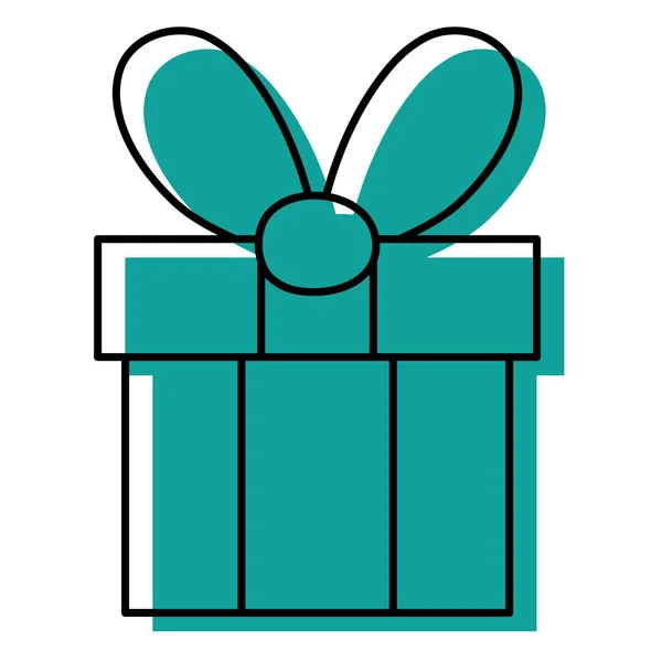 Δώρο Κουτί Κορδέλα Τόξο Διακόσμηση Διανυσματικά Εικονογράφηση — Διανυσματικό Αρχείο