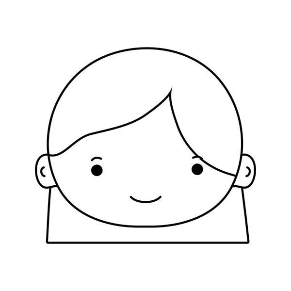 Γραμμή Avatar Κορίτσι Κεφάλι Κόμμωση Εικονογράφηση Διάνυσμα — Διανυσματικό Αρχείο