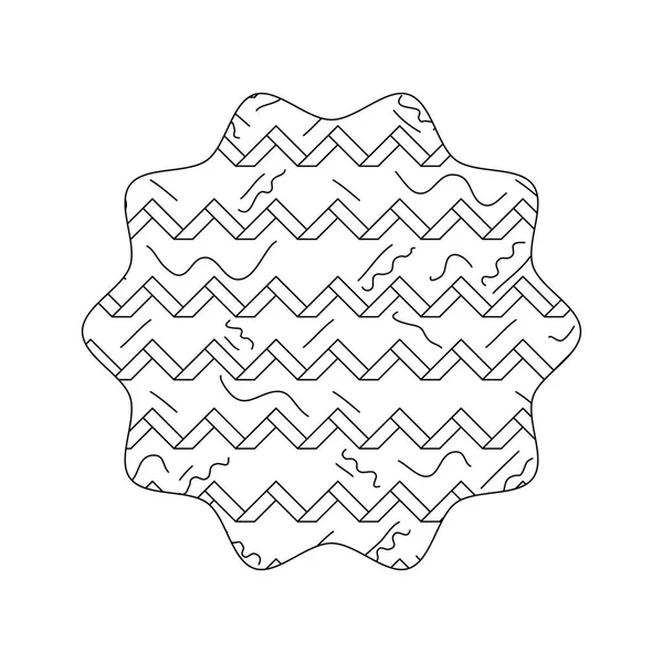 Linienstern Mit Grafischer Abstrakter Memphis Hintergrundvektorillustration — Stockvektor