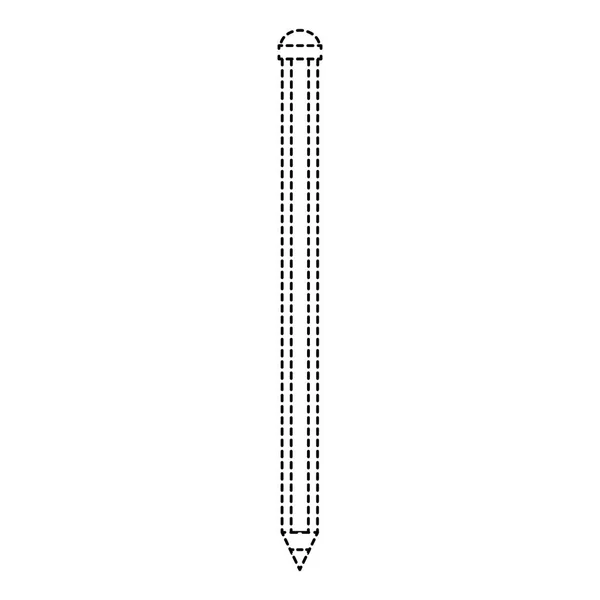 Dotted Shape Pencil School Object Education Design Vector Illustration — Stock Vector