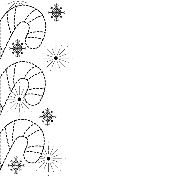 Pointillé Forme Douce Marche Bâton Branches Feuilles Fond Vectoriel Illustration — Image vectorielle