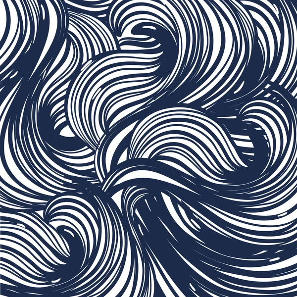 Línea Azul Forma Onda Abstracta Patrón Fondo Vector Ilustración — Vector de stock