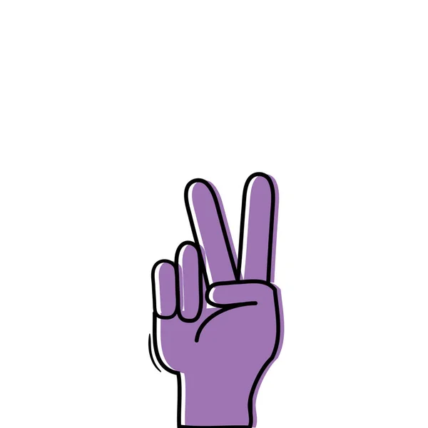 Χέρι Χρώμα Ειρήνη Και Αγάπη Χειρονομία Σύμβολο Διανυσματικά Εικονογράφηση — Διανυσματικό Αρχείο