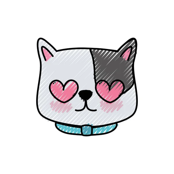 Dibujos Animados Gato Animal Mascota Gatito Tema Diseño Aislado Vector — Vector de stock