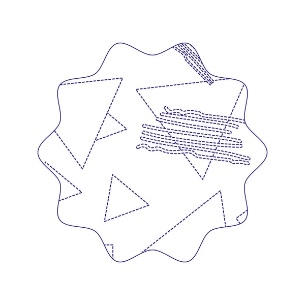Διάστικτο Σχήμα Αστεριού Εικονογράφηση Διάνυσμα Φόντο Stye Γεωμετρικό Σχήμα — Διανυσματικό Αρχείο