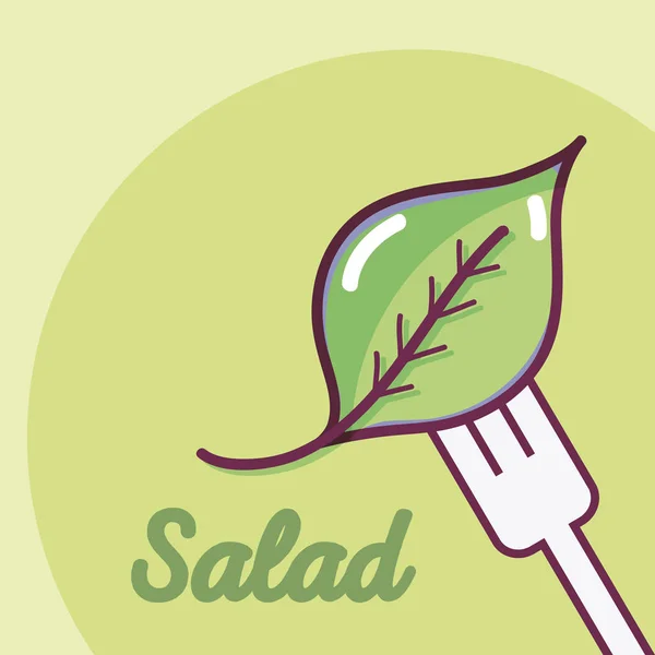 Ingrédients Légumes Salade Coloré Dessins Animés Vectoriel Illustration Graphisme — Image vectorielle